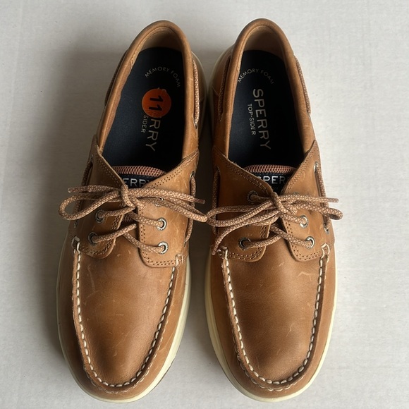 Sperry Tan & Cream Boat Shoes Size 11 - Picture 2 of 7